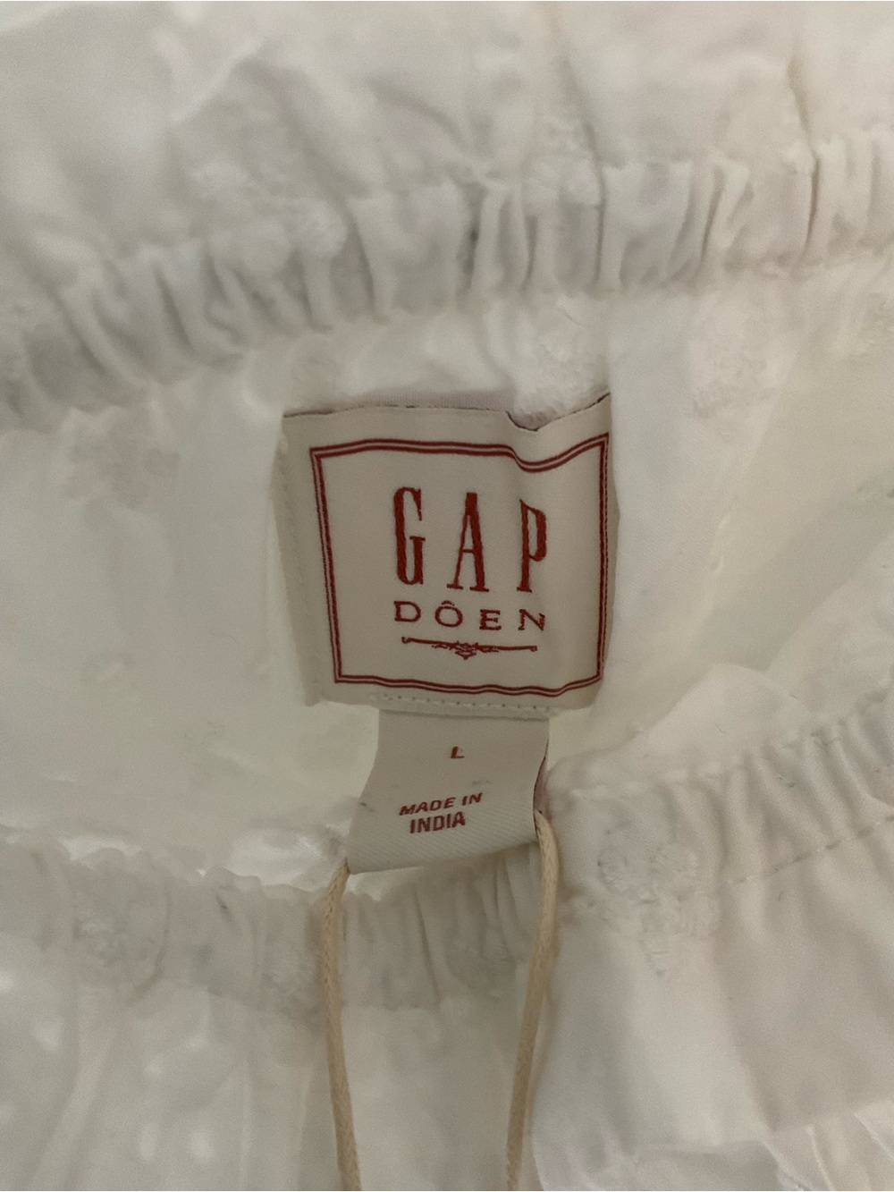 GAP x DOEN White Eyelet Maxi Dress SIZE L - Picture 3 of 7